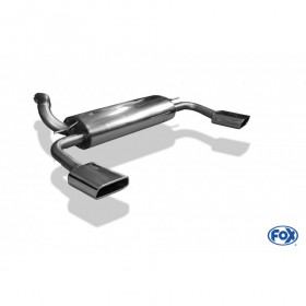 Silent rear duplex stainless steel 1x145x65mm type 59 for FORD C-MAX MK2