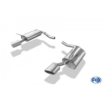 Silent rear duplex stainless steel 1x115x85mm type 38 for FORD COUGAR TYPE BCV