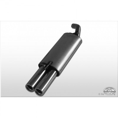 Silencieux arrière inox 2x76mm type 13 pour FORD ESCORT TYPE GAL/AAL/ABL/ALL