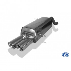 Silent stainless steel rear 2x80mm type 25 for FORD FIESTA MK7