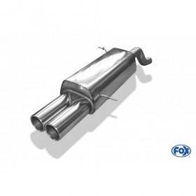 Silent stainless steel rear 2x90mm type 12 for FORD FIESTA MK7 ST200