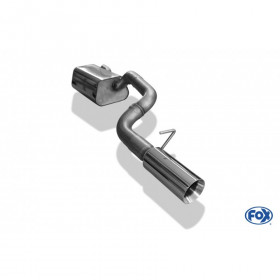 Silencieux arrière inox 1x90mm type 24 pour FORD FOCUS MK2 (HAYON)