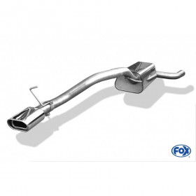 Silent stainless steel rear 1x135x80mm type 53 for FORD FOCUS MK2 (HAYON)