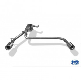 Silencieux arrière duplex inox 1x90mm type 13 pour FORD FOCUS MK2 (HAYON)