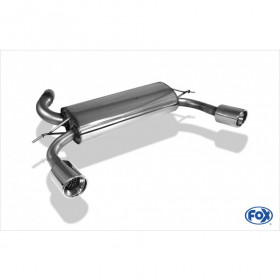 Silencieux arrière duplex inox 1x100mm type 17 pour FORD FOCUS ST MK2