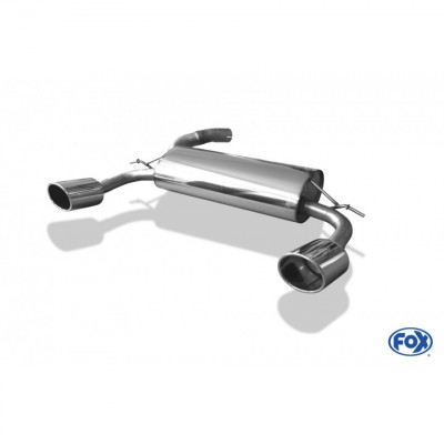 Silent rear duplex stainless steel 1x129x106mm type 32 for FORD FOCUS RS MK2