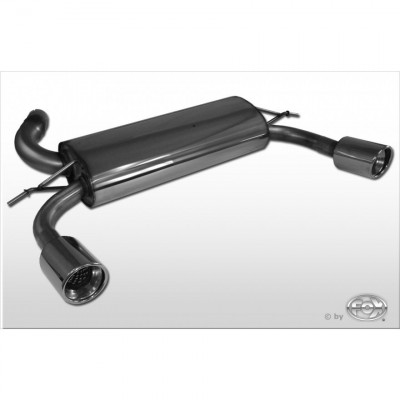 Silent rear duplex stainless steel 1x100mm type 17 for FORD FOCUS RS MK2