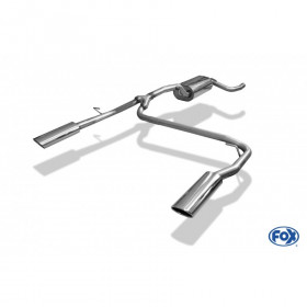 Silencieux arrière duplex inox 1x106x71mm type 32 pour FORD FOCUS MK3 (BREAK/SW)