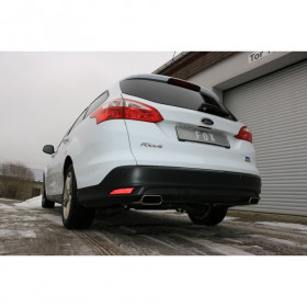 Silent rear duplex stainless steel 1x145x65mm type 59 for FORD FOCUS MK3 (BREAK/SW)