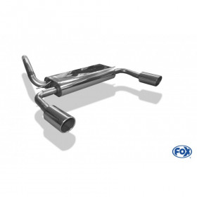 Silencieux arrière duplex inox 1x100mm type 16 pour FORD FOCUS MK3 (BREAK/SW)
