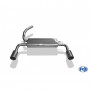 Silent rear duplex stainless steel 1x100mm type 16 for FORD FOCUS MK3 (BREAK/SW)