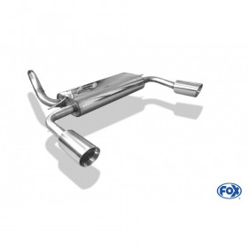 Silent rear duplex stainless steel 1x100mm type 25 for FORD FOCUS MK3 (BREAK/SW)