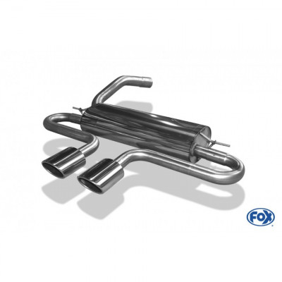 Silent rear stainless steel center exit 2x115x85mm type 32 for FORD FOCUS ST MK3 (HAYON)