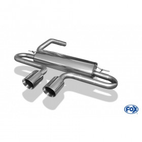 Silent rear stainless steel 2x90mm type 25 for FORD FOCUS ST MK3 (HAYON)