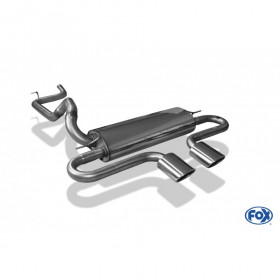Silencieux arrière sortie central inox 2x115x85mm type 32 pour FORD FOCUS ST MK3 (HAYON)
