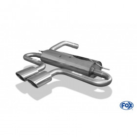 Silent rear stainless steel center exit 2x115x85mm type 32 for FORD FOCUS ST MK3 (BREAK/SW)