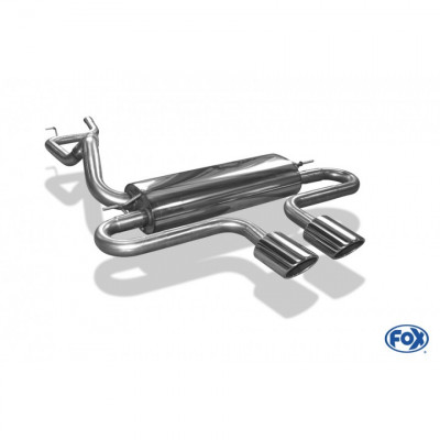 Silent rear stainless steel center exit 2x115x85mm type 32 for FORD FOCUS ST MK3 (BREAK/SW)