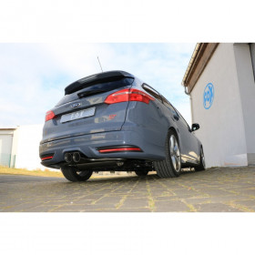 Silencieux arrière sortie central inox 2x100mm type 25 pour FORD FOCUS ST MK3 (BREAK/SW)