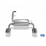 Silencieux arrière duplex inox 1x150x70mm type 53 pour FORD KA