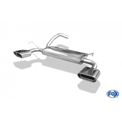 Silencieux arrière duplex inox 1x150x70mm type 53 pour FORD KA