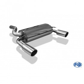 Silent rear duplex stainless steel 1x100mm type 16 for FORD KUGA MK1