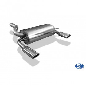Silencieux arrière duplex inox 1x106x71mm type 32 pour FORD KUGA MK1
