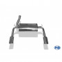 Silencieux arrière duplex inox 1x115x85mm type 44 pour FORD KUGA MK2 4x4