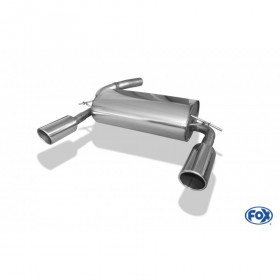 Silencieux arrière duplex inox 1x100mm type 17 pour FORD KUGA MK2 4x4