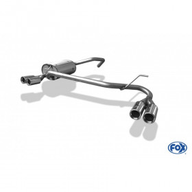 Silencieux arrière duplex inox 2x76mm type 13 pour FORD MONDEO MK3 TYPE BWY (BREAK)