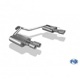 Silencieux arrière duplex inox 2x80mm type 13 pour FORD MONDEO MK4 (HAYON)