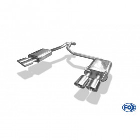 Silencieux arrière duplex inox 2x106x71mm type 33 pour FORD MONDEO MK4 (COFFRE)