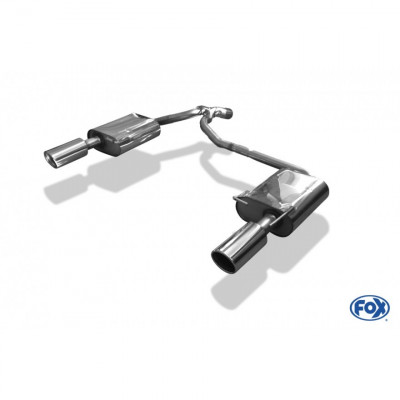 Silencieux arrière duplex inox 1x100mm type 16 pour FORD MONDEO MK4 TITANIUM S (BREAK/SW)