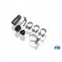 Silencieux arrière duplex inox 1x100mm type 16 pour FORD MONDEO MK4 TITANIUM S (BREAK/SW)
