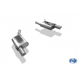 Silent rear duplex stainless steel 1x100mm type 17 for FORD MUSTANG MK5 GT CUP