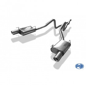 Silent rear duplex stainless steel 1x90mm type 17 - Y tube for FORD MUSTANG MK5 CUP