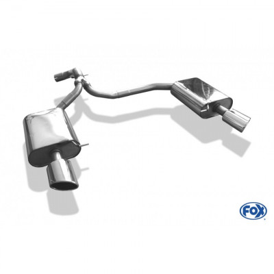 Silent rear duplex stainless steel 1x115x85mm type 38 for FORD S-MAX