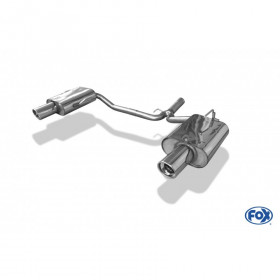 Silent rear duplex stainless steel 1x100mm type 17 for HONDA ACCORD VII TYPE CL7