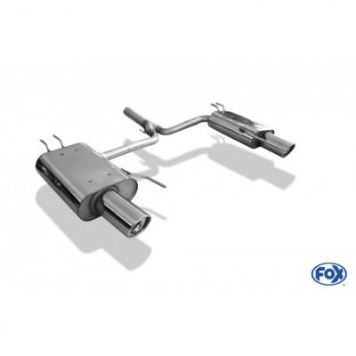 Silencieux arrière duplex inox 1x100mm type 17 pour HONDA ACCORD VII TYPE CL9