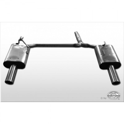 Silencieux arrière duplex inox 1x100mm type 16 pour HONDA ACCORD VII TOURER TYPE CM1