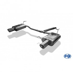 Silencieux arrière duplex inox 1x100mm type 17 pour HONDA ACCORD VIII BERLINE/TOURER TYPE CU1