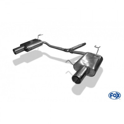 Silencieux arrière duplex inox 1x100mm type 12 pour HONDA ACCORD VIII BERLINE/TOURER TYPE CU1