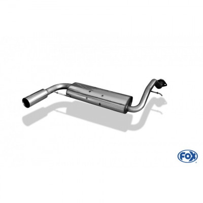 Silencieux arrière inox 1x90mm type 10 pour HONDA CIVIC III
