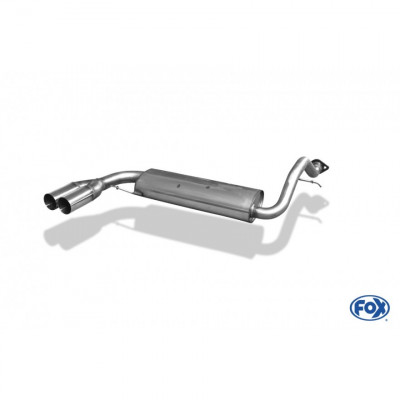 Silencieux arrière inox 2x76mm type 10 pour HONDA CIVIC III