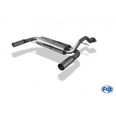 Silencieux arrière duplex inox 1x76mm type 10 pour HONDA CIVIC III