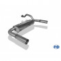 Silencieux arrière duplex inox 1x76mm type 10 pour HONDA CIVIC III