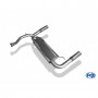 Silencieux arrière duplex inox 1x76mm type 10 pour HONDA CIVIC III
