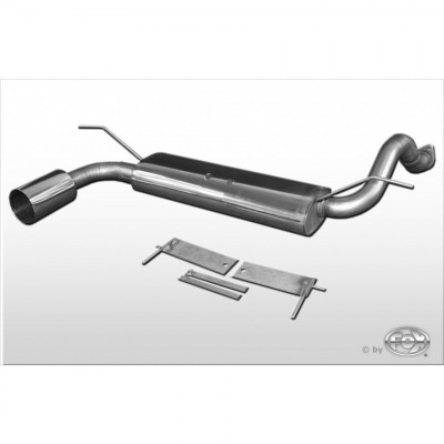 Silencieux arrière inox 1x114mm type 10 pour HONDA CIVIC IV