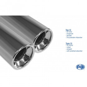 Silent rear duplex stainless steel 2x90mm type 13 for HONDA CIVIC V COUPE TYPE EJ