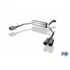 Silencieux arrière duplex inox 2x90mm type 12 pour HONDA CIVIC 9 HAYON (FK2)