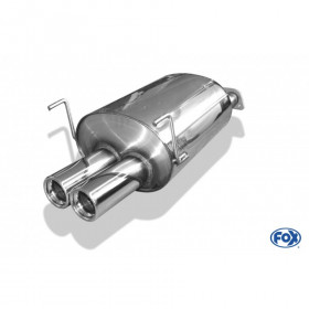 Silencieux arrière inox 2x76mm type 13 pour HONDA CRX 3